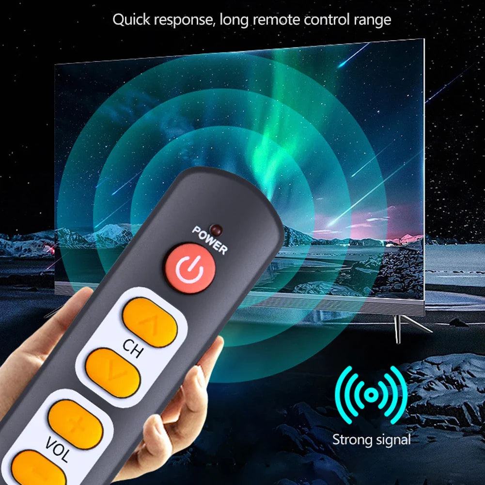 Universal 6-Button IR Learning Remote for TV DVD VCR SAT