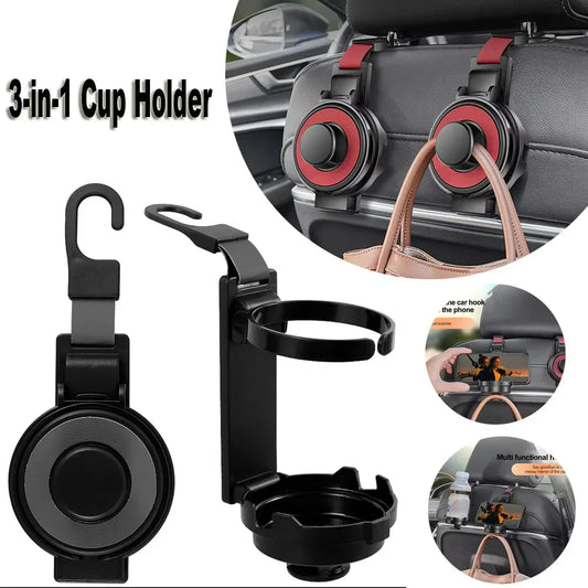 3-in-1 Car Air Vent Cup Holder | Expandable Anti-Shake Car Cup Holder Oasis Select