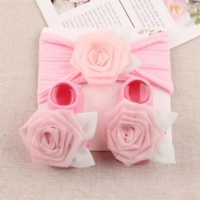 Newborn Baby Socks & Headband Set | Unisex 0–1 Year