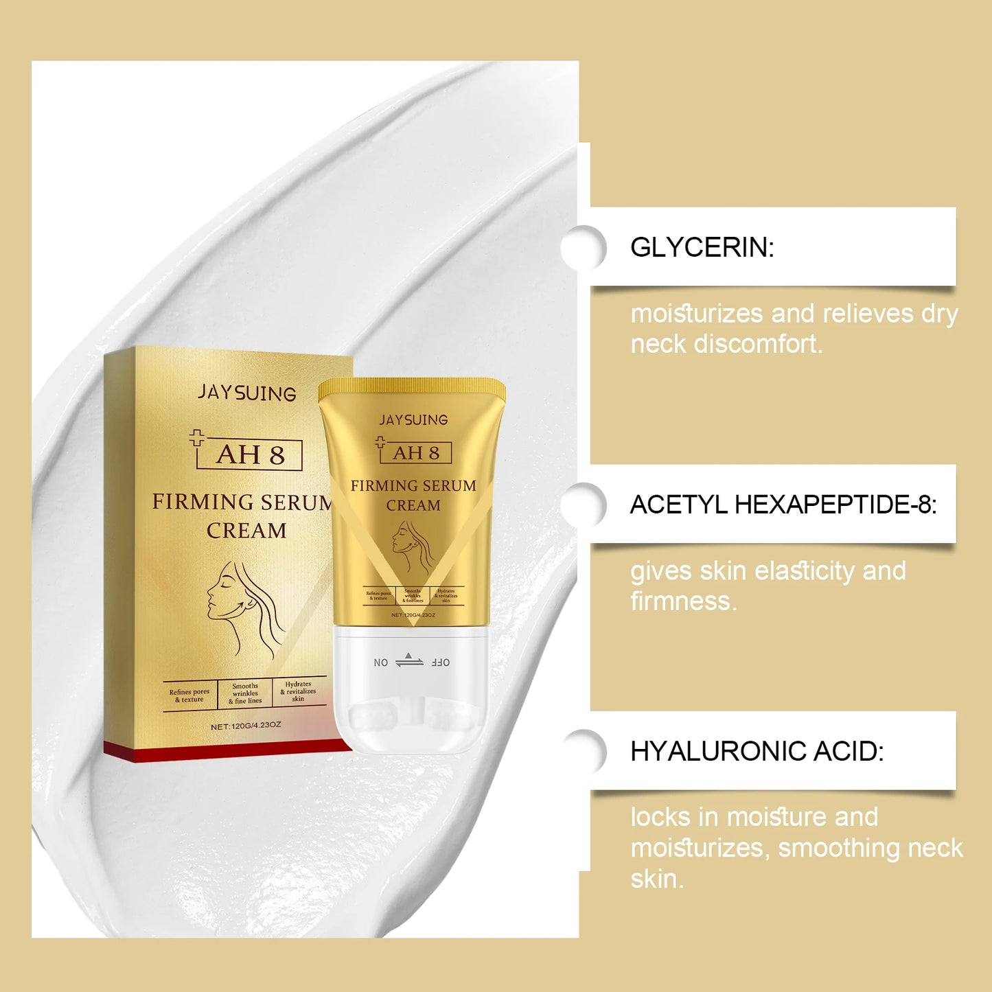 Neck Firming Cream for Hydration and Fine Line Reduction Peaceful Pleasures Health and Wellness