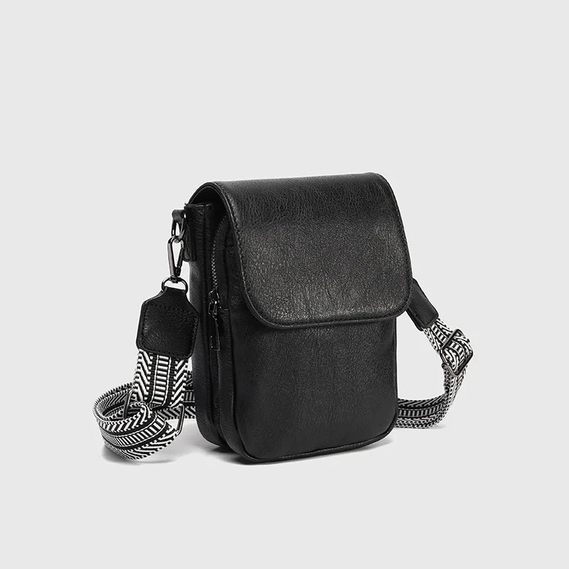 Retro Mini Crossbody Bag for Women | Vintage PU Square Purse