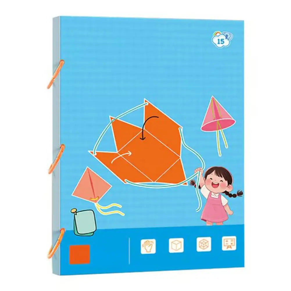 3D Geometry Children's Quiet Book Montessori Education Tracking Workbook Spatial Thinking DIY Math Learning Book Peaceful Pleasures Health and Wellness C