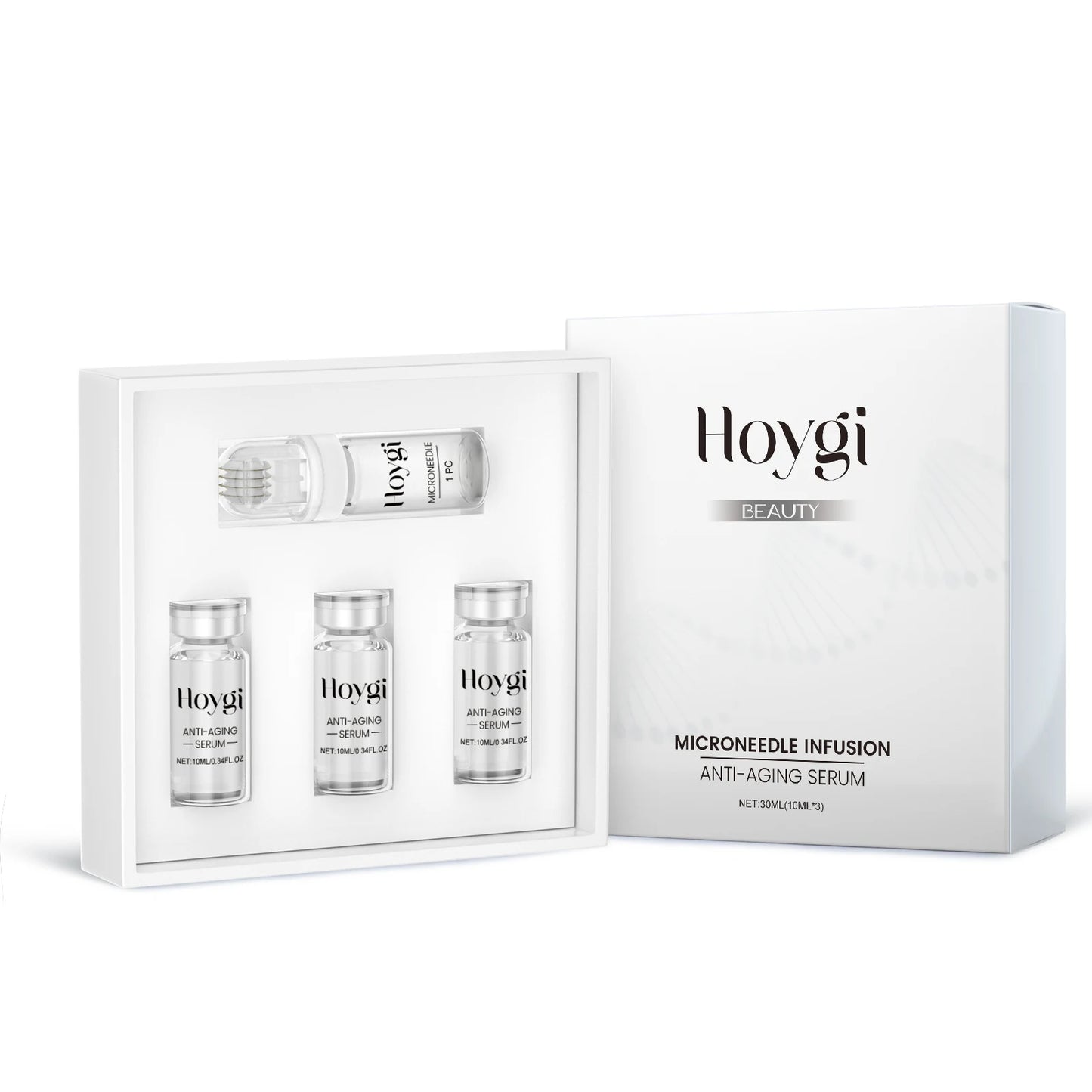 Hyaluronic Acid Microneedle Roller Set – Firming Face Serum