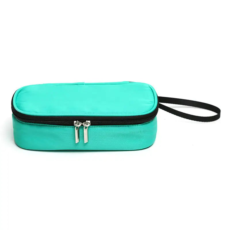 Portable Insulin Bag Mini Waterproof Bag Large Capacity Outdoor Travel Portable Insulation Bag Barrier Mesh Bag Storage Bags Peaceful Pleasures Health and Wellness green