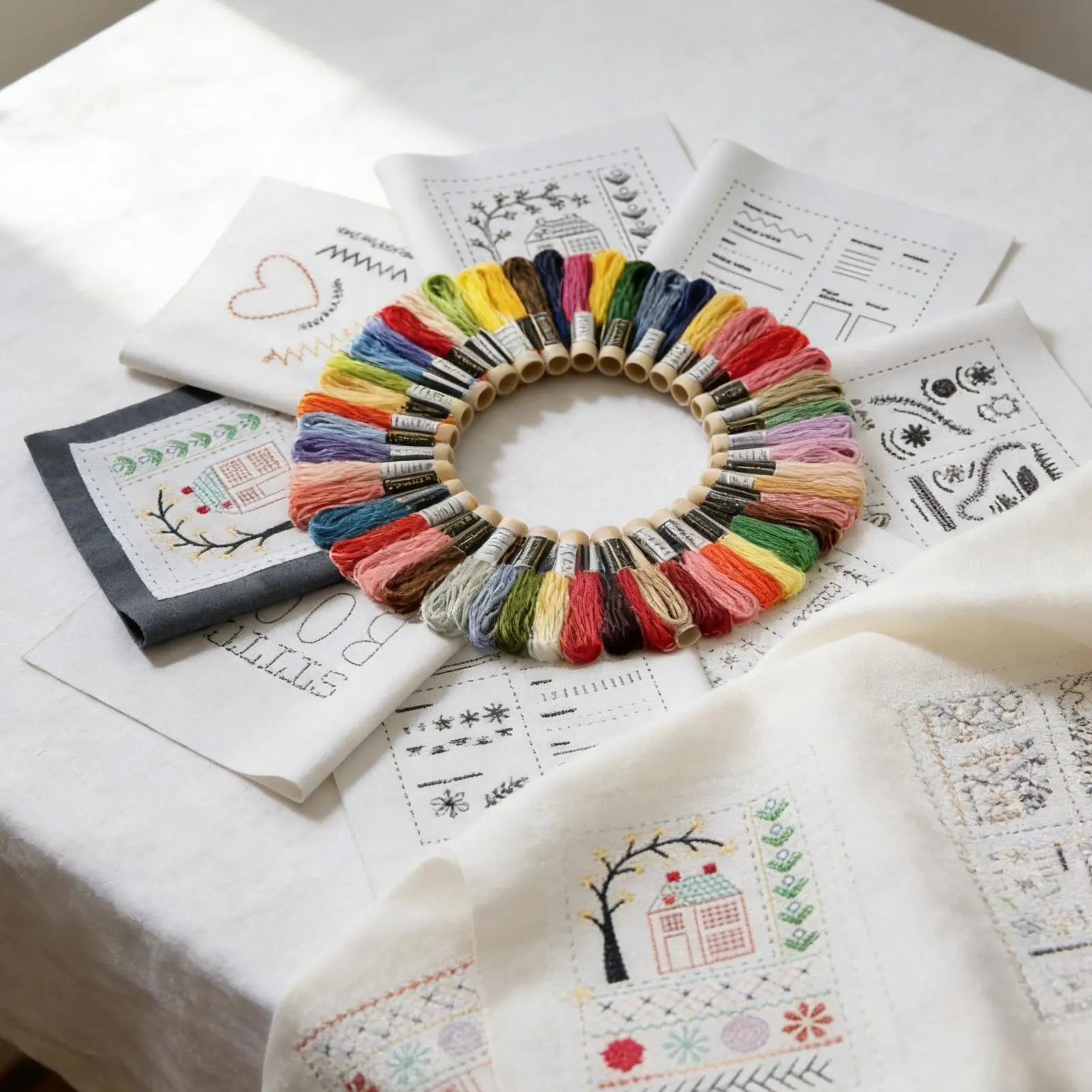 Beginner Embroidery Book Kit | Travel, Home & Group Projects Embroidery Craft Kit Peaceful Pleasures Health and Wellness