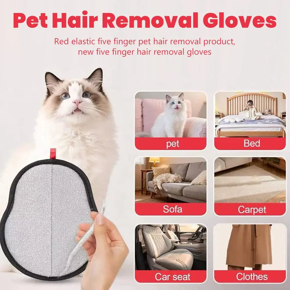 Silicone Pet Grooming Gloves – Dog & Cat Hair Removal Mitt
