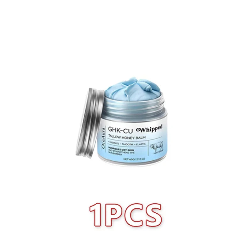 Copper Peptides GHK-Cu Beef Tallow for Skin: Blue Balm Manuka Honey Face and Body Moisturizer for Mature, Dry & Sensitive Skin Peaceful Pleasures Health and Wellness Pack of 1 Pcs