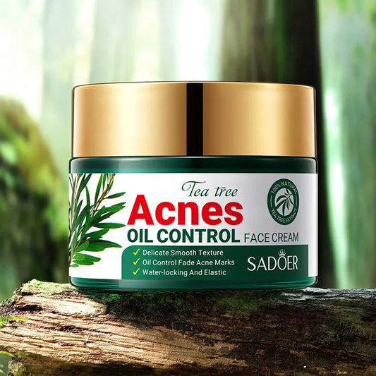 SADOER Tea Tree Acne Face Cream – Oil Control & Moisturizer Acne Face Cream Peaceful Pleasures Health and Wellness