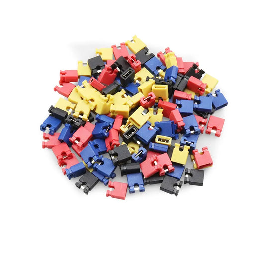 500Pcs New Multicolor 2.54mm Mixed Jumper Shunts Bridges Hard Drive DVD Motherboards Electronics Peaceful Pleasures Health and Wellness Default Title