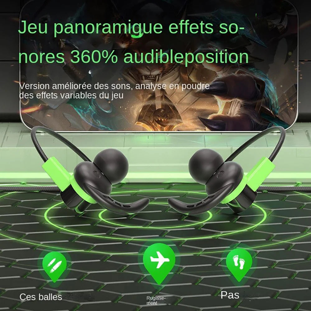 Maerknon 3.5mm Wired Earbuds HiFi Bass Stereo Mic | Gaming Sport