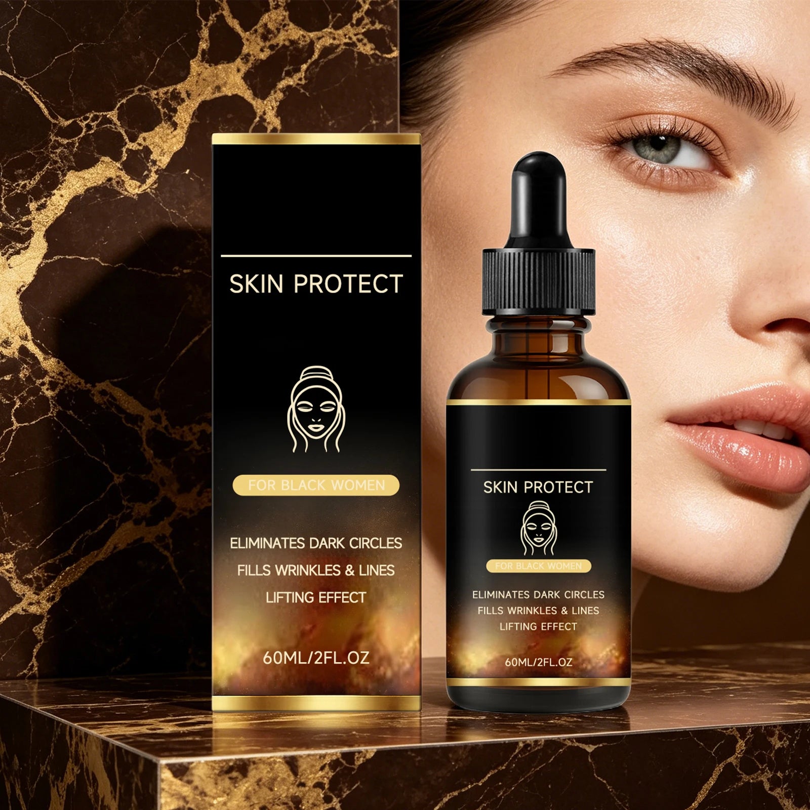 Fade Fine Lines Face Serum Firming Lifting Dark Circle Eliminating Brightening Skin Tone Moisturizing Hydrating Dull Skin Care Peaceful Pleasures Health and Wellness