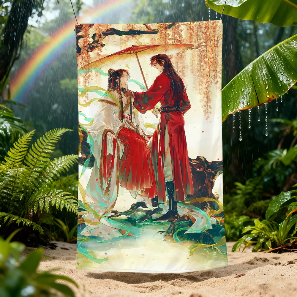 Anime Quick-Dry Beach Towel | Soft Microfiber Pool & Travel Quick-Dry Beach Towel Peaceful Pleasures Health and Wellness