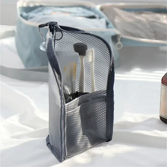 EVA Mesh Cosmetic Bag – Travel Makeup Organizer Pouch Cosmetic Travel Bag Peaceful Pleasures Health and Wellness