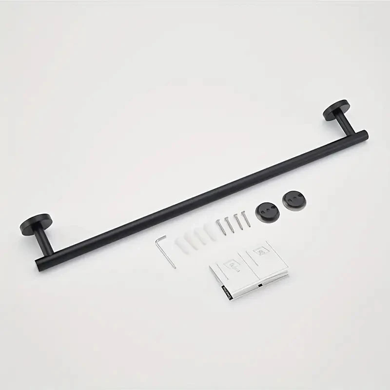 60cm Chrome Steel Wall Mounted Towel Bar with Hook | YANKE