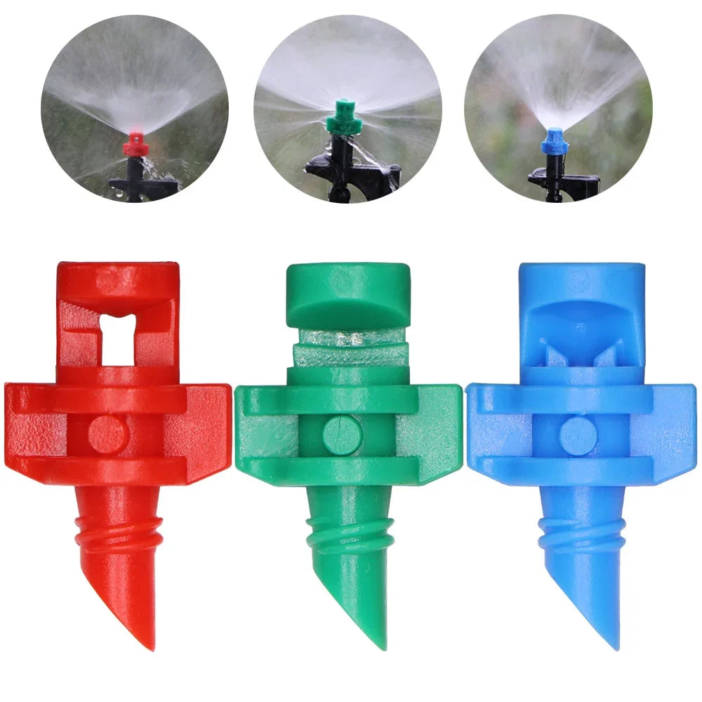 50pcs 90/180/360 Degree Refraction Nozzle Garden Sprinkler Agriculture Irrigation Plant Spray Nozzle for Garden Yard Tree Flower Peaceful Pleasures Health and Wellness
