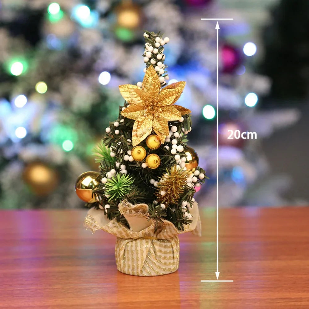 Mini Artificial Christmas Tree Tabletop Ornament | Desk Decor
