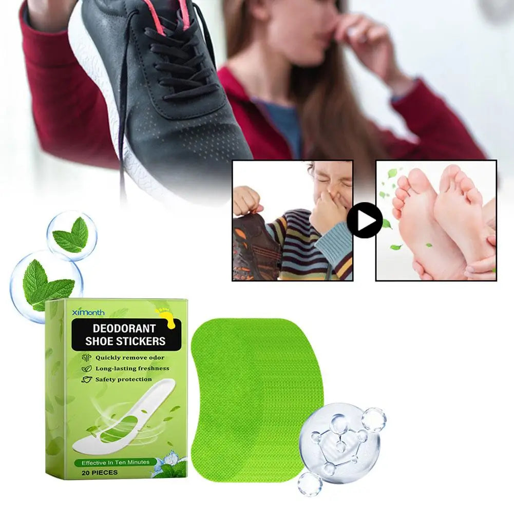 Shoe Deodorizer Patches – 20 pcs, 30-Day Freshness Shoe Deodorizer Patch Peaceful Pleasures Health and Wellness