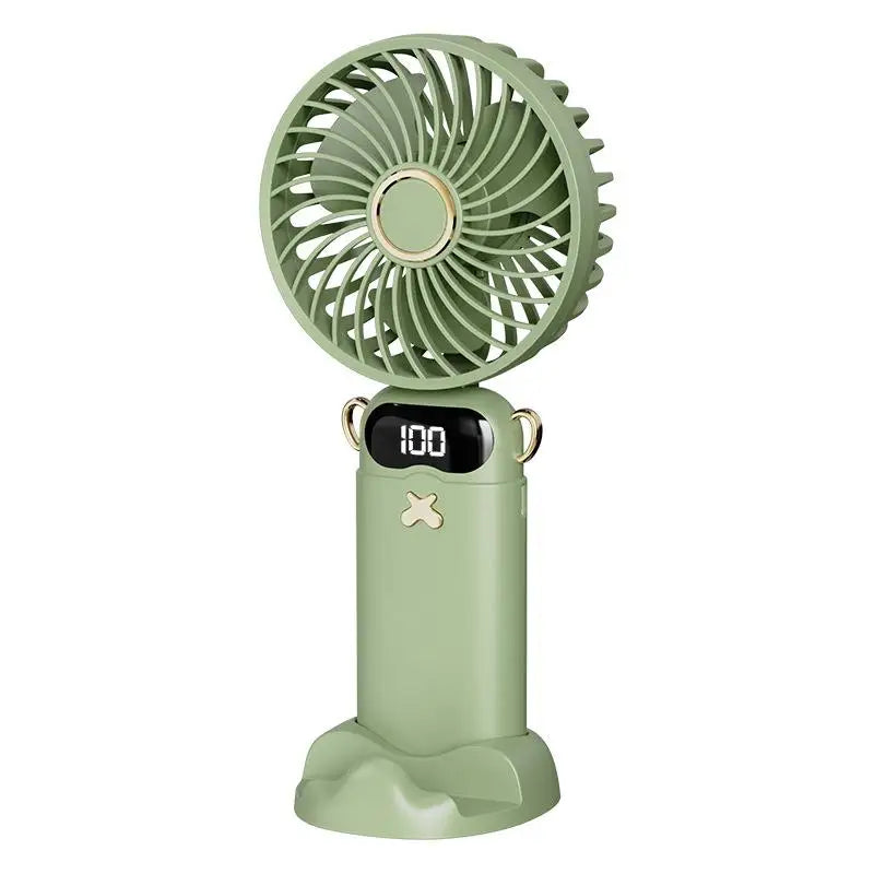Portable Handheld Mini Fan 6 Speed 90° Foldable Fan LED Digital Display 3600mAh Rechargeable Cooling Fan for Outdoor Travel Peaceful Pleasures Health and Wellness D