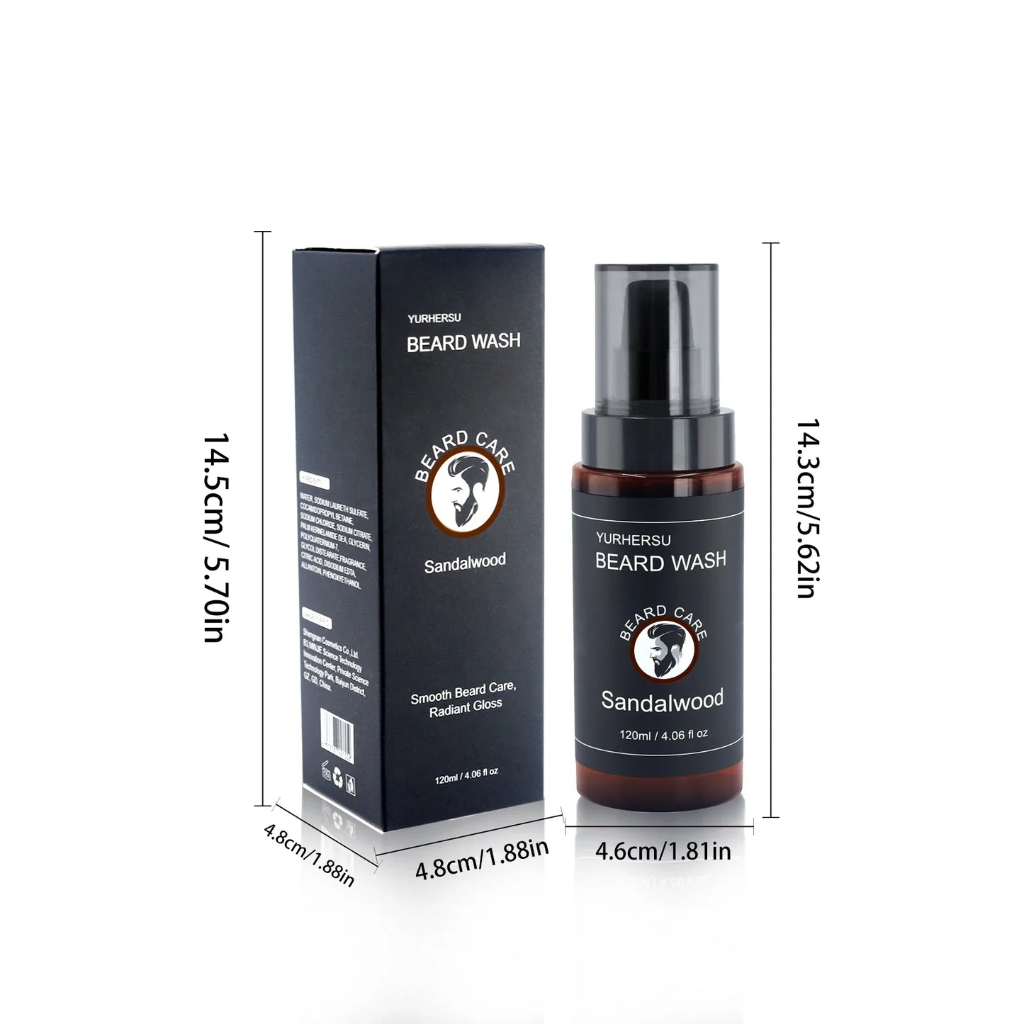 YURHERSU Men's Beard Shampoo – Deep Cleansing & Softening