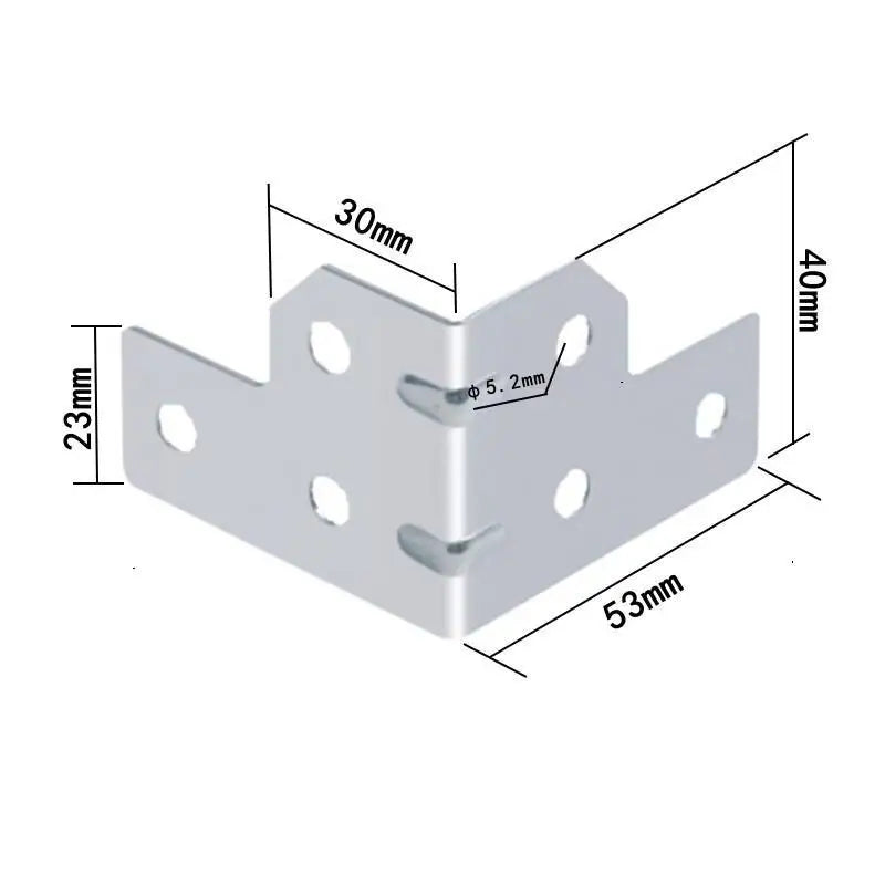 Flight Case L Brace Corner Protectors | 6-Hole Angle Brackets 4/8Pcs