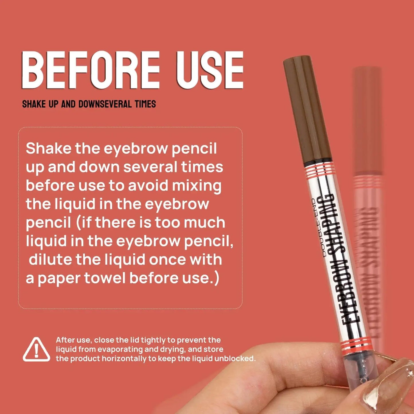 Hello Kiss 2-in-1 Waterproof Liquid Eyebrow Pencil – 4-Tip
