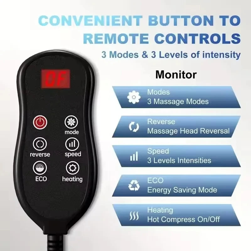 HOMEFISH Electric Foot & Leg Massager – Large Shiatsu Device
