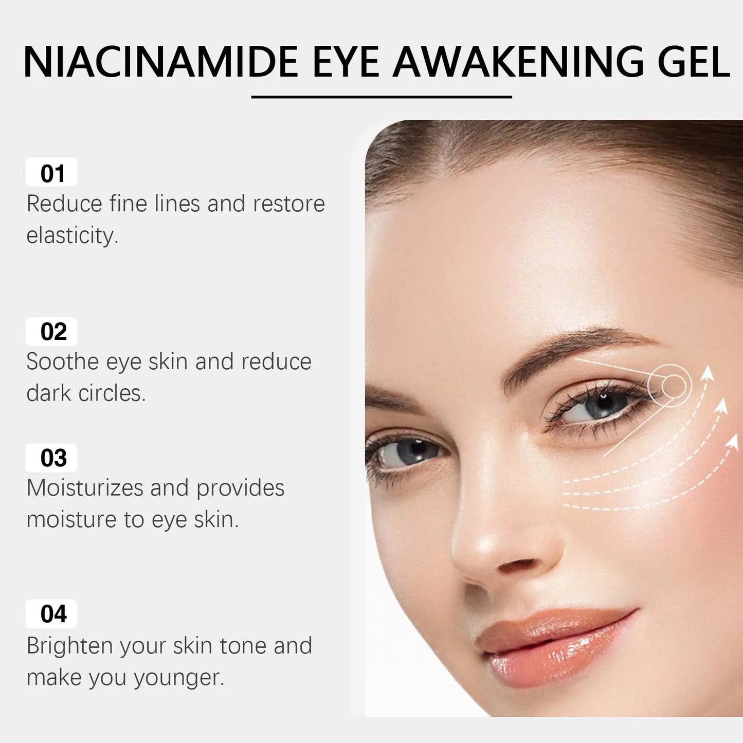 Nicotinamide Eye Cream Gel – Dark Circles & Puffiness Relief