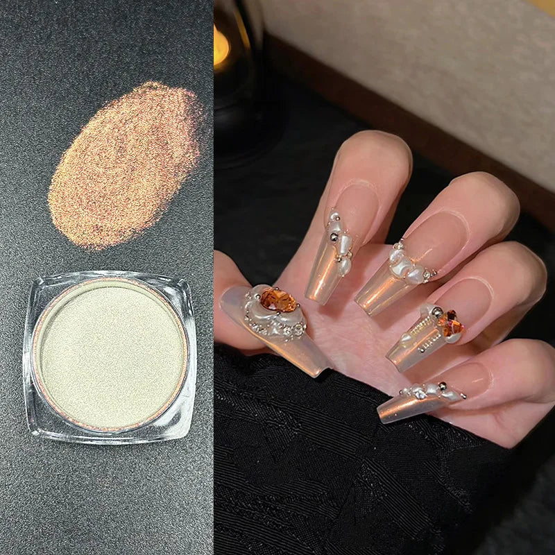 Icy Aurora Holographic Nail Glitter Powder | Polarizing Shine 1g