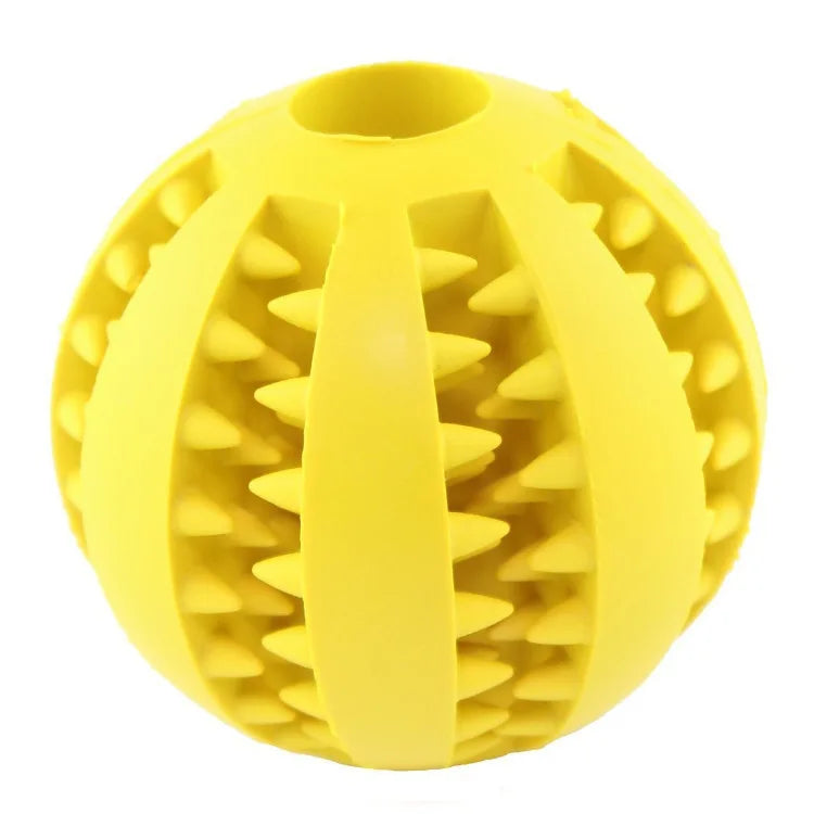 Pet Dog Toy Self-Entertainment Boredom Relief Molar Teeth Leak Food Ball Bite-Resistant Puppy Hide Watermelon Outdoor Dogs Fun Peaceful Pleasures Health and Wellness yellow 7cm