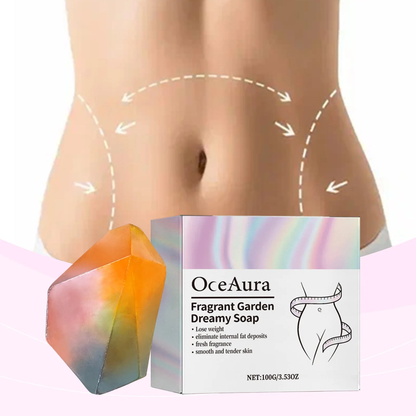 OceAura Rose & Ginger Handmade Bath Soap 100g – Deep Cleanse