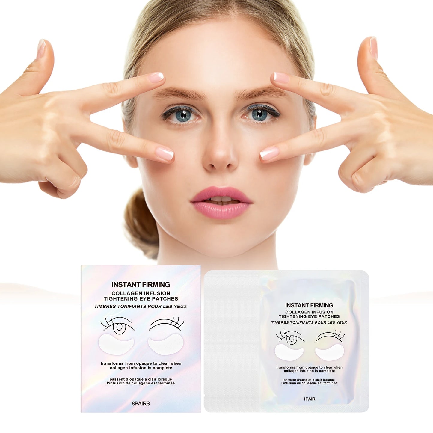Collagen Under-Eye Patches – Hydrating & Firming (8 Pairs)
