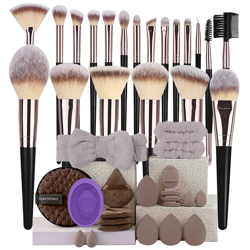RUNTOIN 20-Piece Professional Makeup Brush Set | Soft & Fluffy