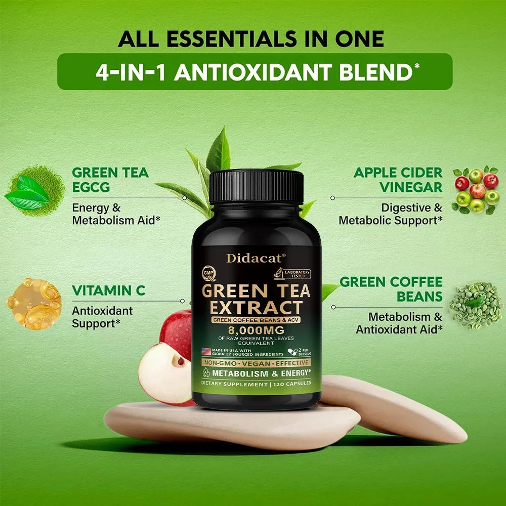 VITALXTRA Green Tea Extract Capsules | Energy & Metabolism