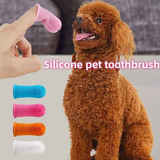 Silicone Finger Toothbrush for Dogs & Cats | 360° Clean Pet Finger Toothbrush Peaceful Pleasures Health and Wellness