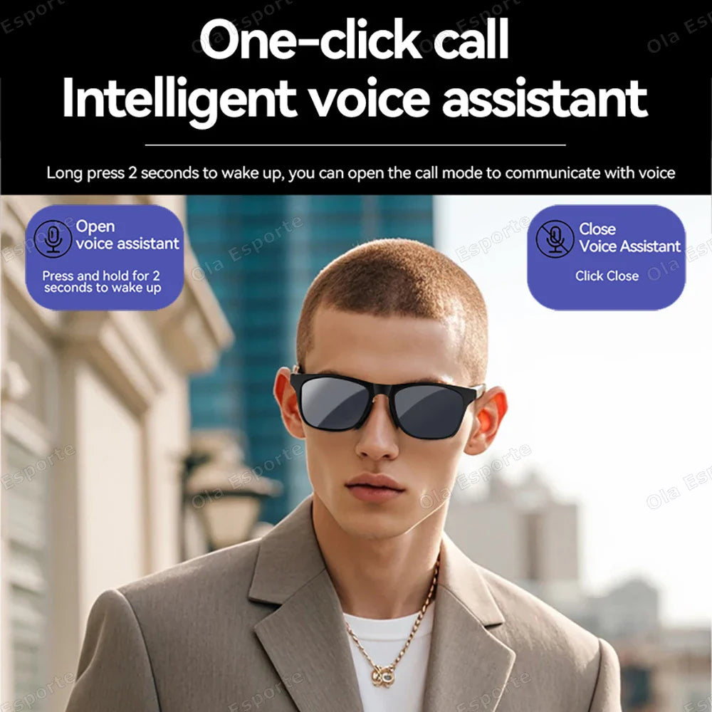 Bluetooth Smart Glasses UV Sunglasses & Wireless Headphones