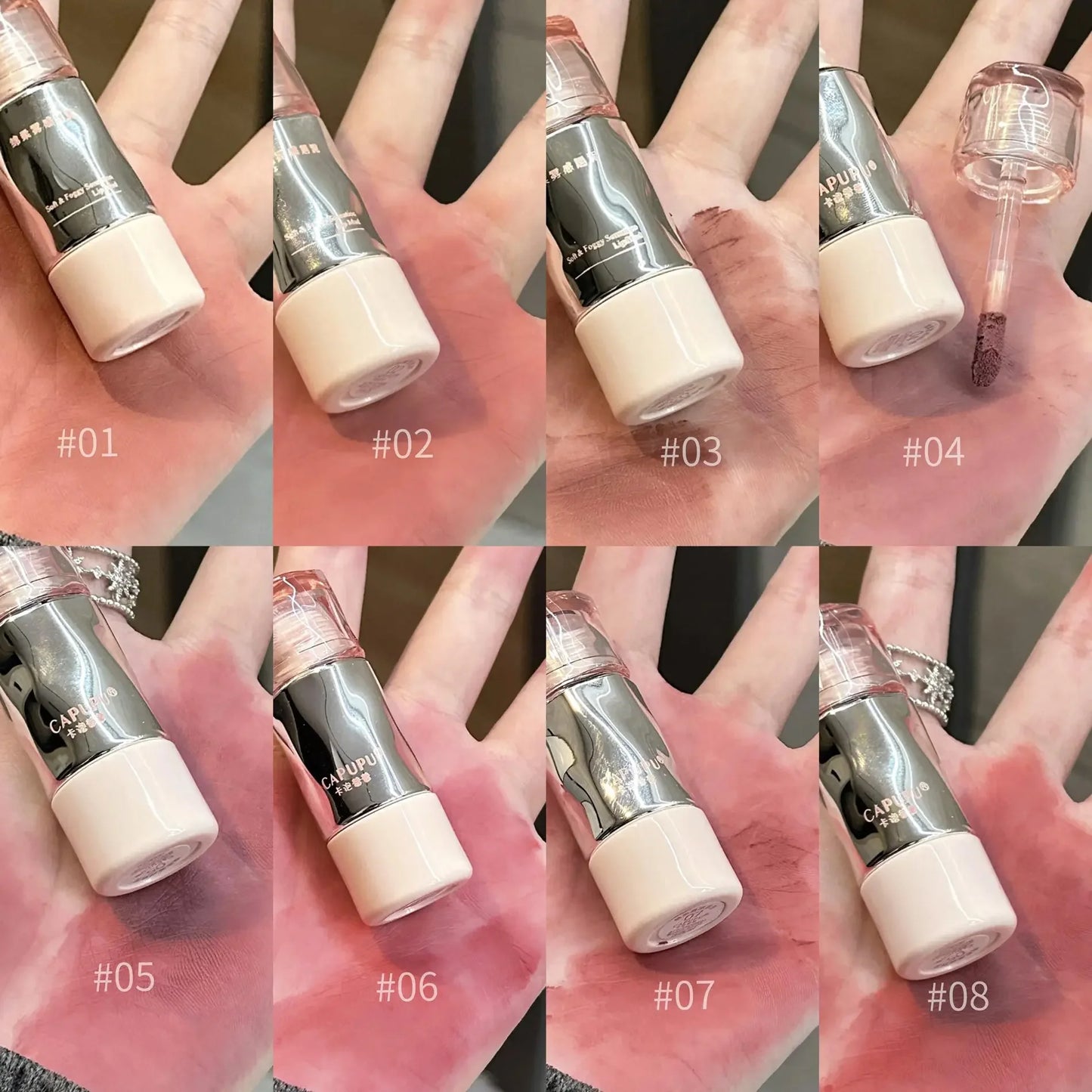 Matte Mousse Lip Gloss – 8 Colors, Waterproof & Long-Lasting