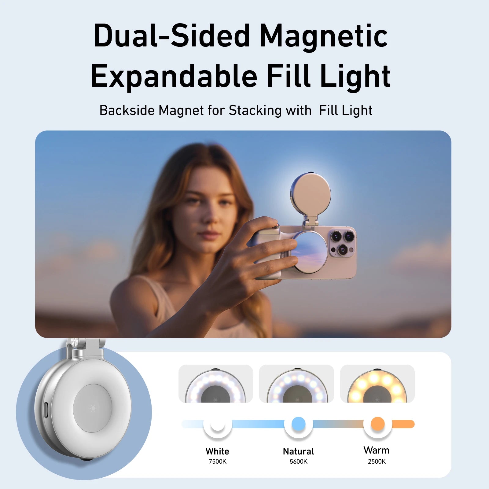 TELESIN Magnetic Phone Camera Grip with Bluetooth Remote & Fill Light Peaceful Pleasures Health and Wellness