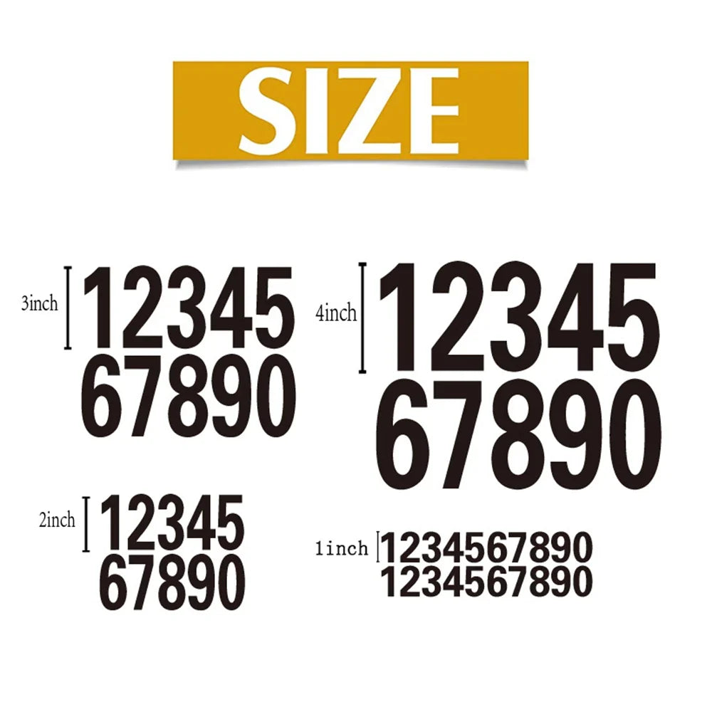 Reflective Mailbox Number Stickers – 40 Pcs Self-Adhesive Decals