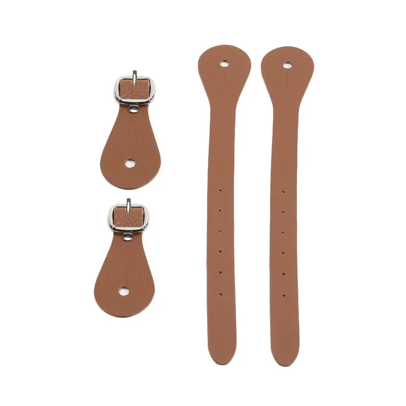 Equestrian Spur Straps Adjustable Leather Horse Riding Spur Straps with Buckle for Horse Riding Outdoor Equestrian Equipment Peaceful Pleasures Health and Wellness 2pcs style B