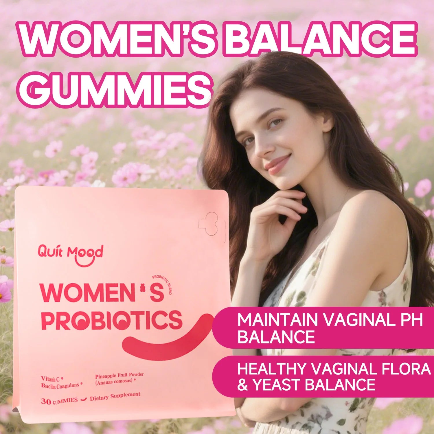Women’s Probiotic Gummies – Hawaiian Pineapple | pH Balance, Gut & Immune Support | 30 Count Peaceful Pleasures Health and Wellness