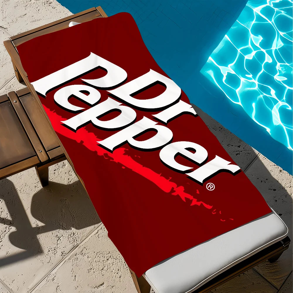 Dr Pepper Quick-Dry Beach Towel | Soft Microfiber Pool Towel Quick-Dry Beach Towel Peaceful Pleasures Health and Wellness z3 STJ40x70CM
