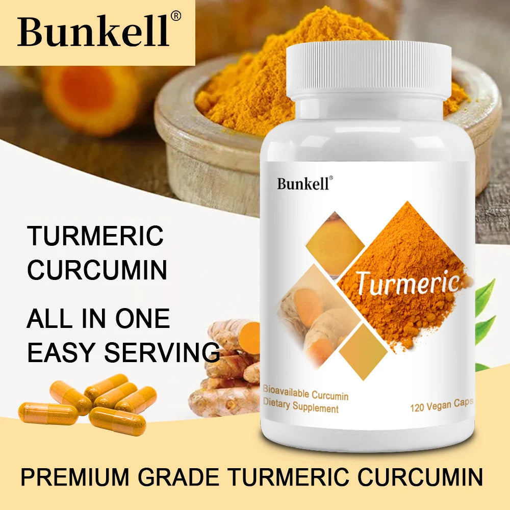 Turmeric Curcumin Capsules with 95% Curcuminoids - Natural Joint, Brain & Heart Health Support, Antioxidant, 120 Capsules Peaceful Pleasures Health and Wellness