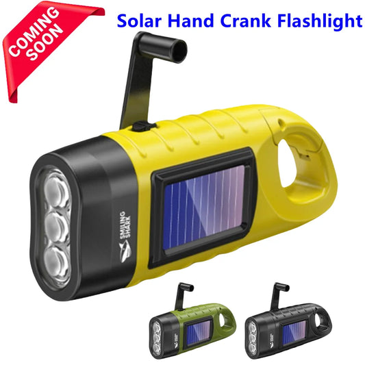 Hand Crank Solar Flashlight | 800LM LED Emergency Lamp Solar Hand Crank Flashlight Peaceful Pleasures Health and Wellness