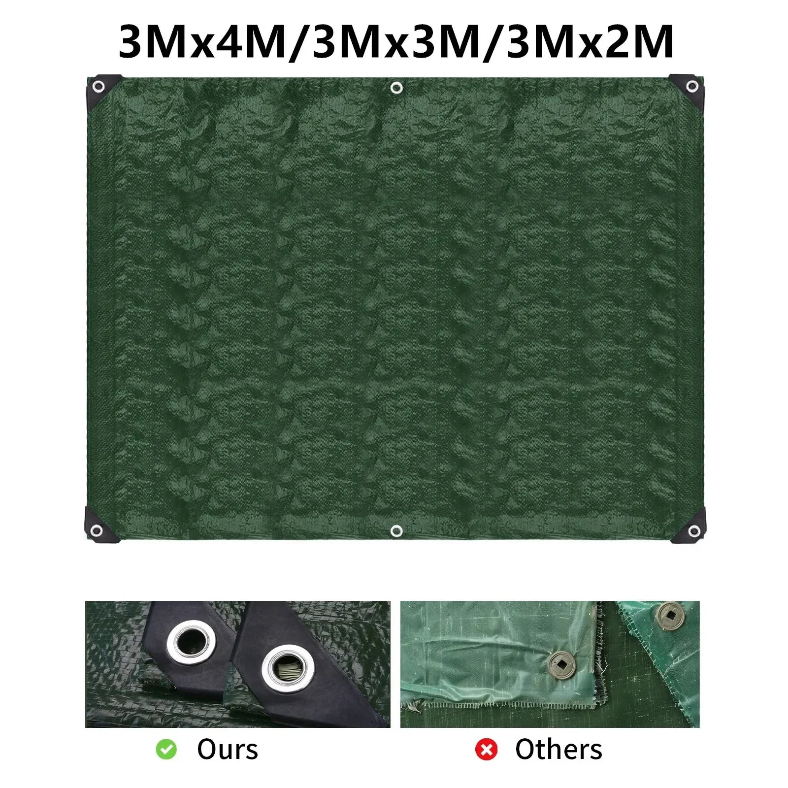 Waterproof Camping Tent Tarp Hammock Rain Ground Cloth Poly Tarp with Grommets Shelter Sunshade Durable Mat for Outdoor Cover Peaceful Pleasures Health and Wellness