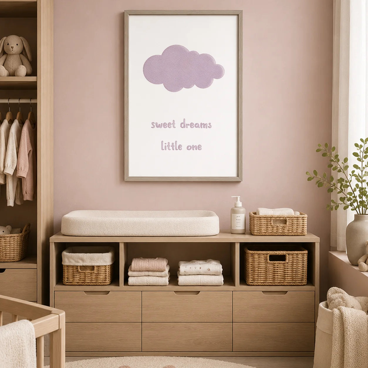 Nordic Nursery Canvas Wall Art | Moon Star Cloud Kids' Decor Nursery Canvas Print Peaceful Pleasures Health and Wellness