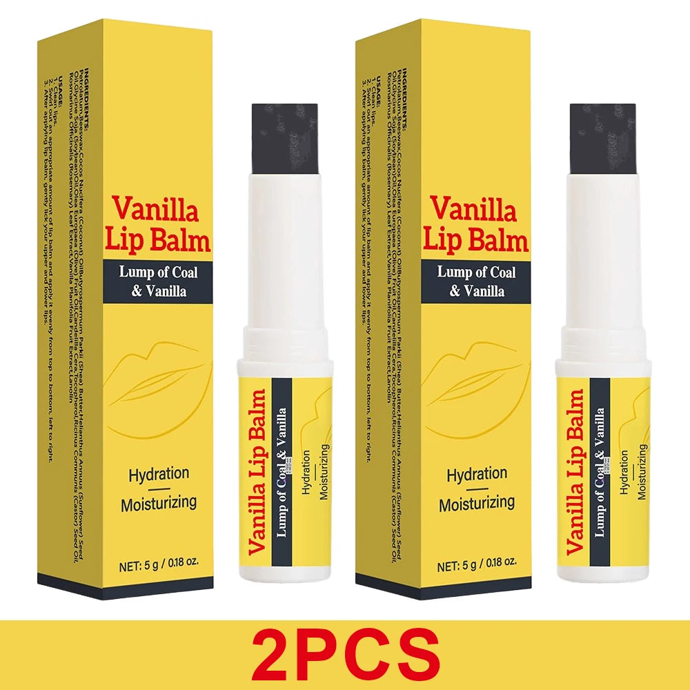 Vanilla Lip Balm Moisturizing Nourishing Lip Care Glossy Soft Natural Pink Lip Color Hydrating Vanilla Scent Lip Balm for Unisex Peaceful Pleasures Health and Wellness 2PCS