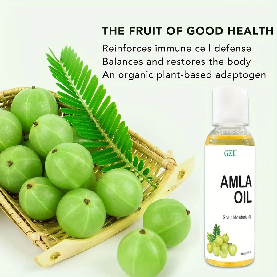 GZE Amla Hair Oil – Shine, Scalp Moisture & Strength | 118ml Amla Hair Oil Peaceful Pleasures Health and Wellness