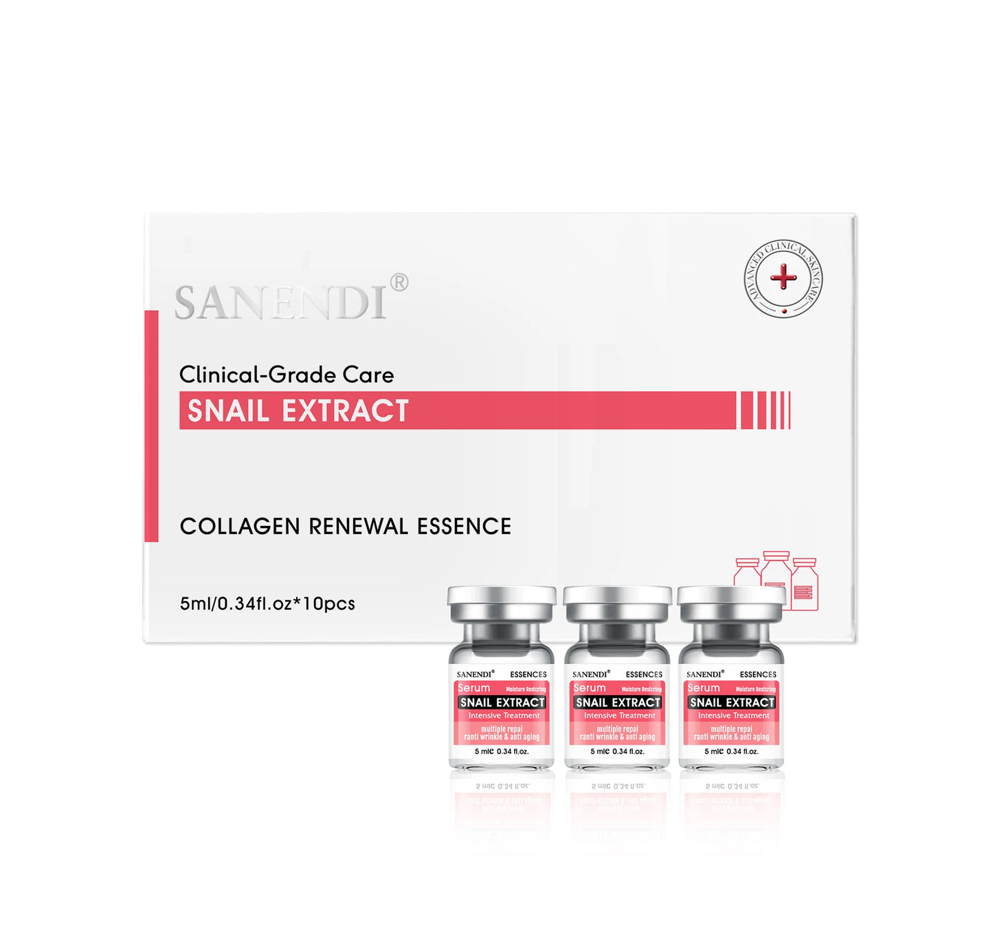 Korean Six Peptide Hyaluronic Acid Face Serum – 10 Vials