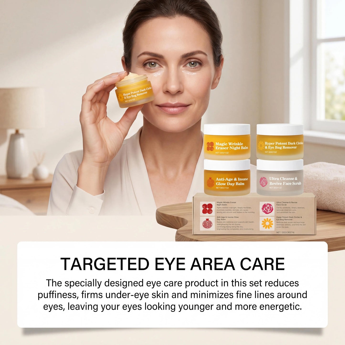 Day Night Skincare Set Moisturizing Repair Skin Barrier Brightening Facial Skins Multi Functional Skincare Eye Face Care Combov Peaceful Pleasures Health and Wellness