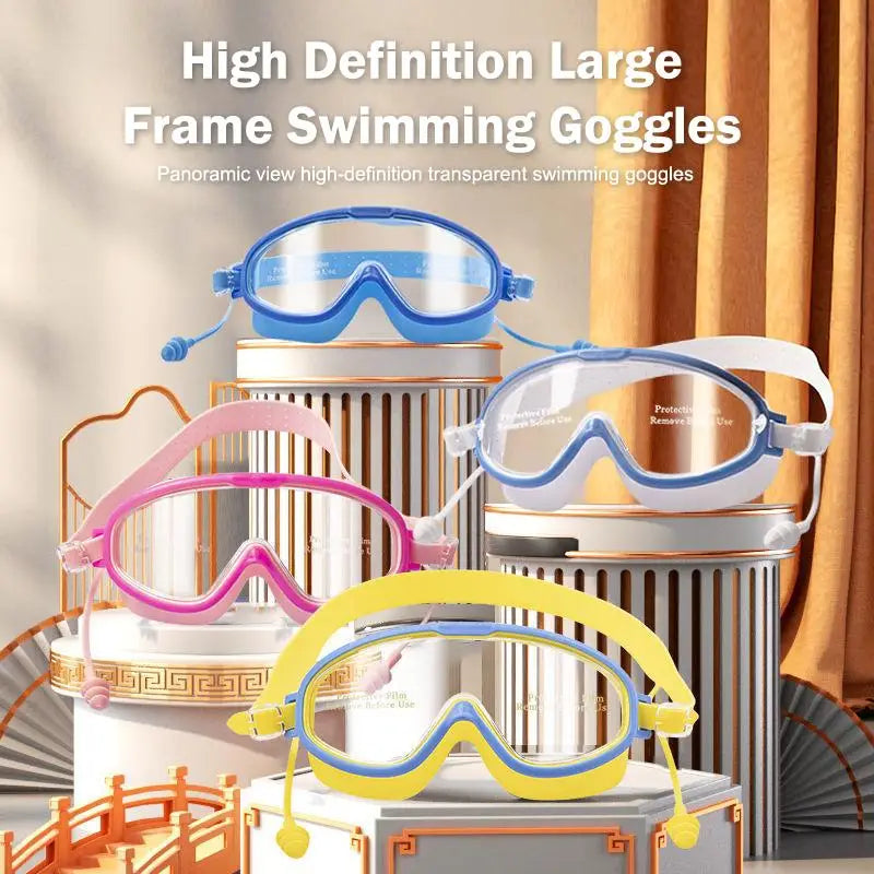 Kids Anti-Fog Swim Goggles | Big Frame HD Swimming Glasses Kids Swim Goggles Peaceful Pleasures Health and Wellness